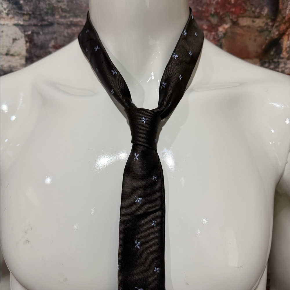 William Rast Silk Tie Brown with Blue Accents
Skinny